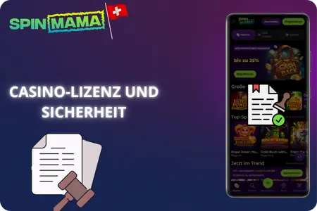 Lizenz und Sicherheit des Casinos bei Spinmama online